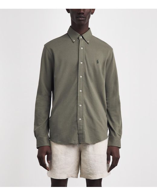 Polo Ralph Lauren Green Cotton Featherweight Mesh Shirt for men