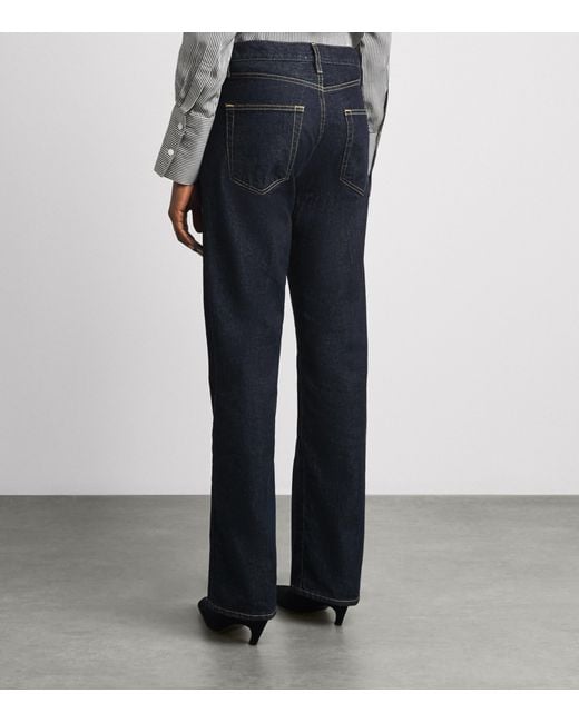 FRAME Blue The Vertical Straight Jeans