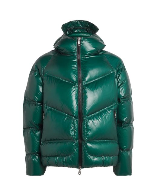 Cole Buxton Green Hooded Puffer Jacket for men