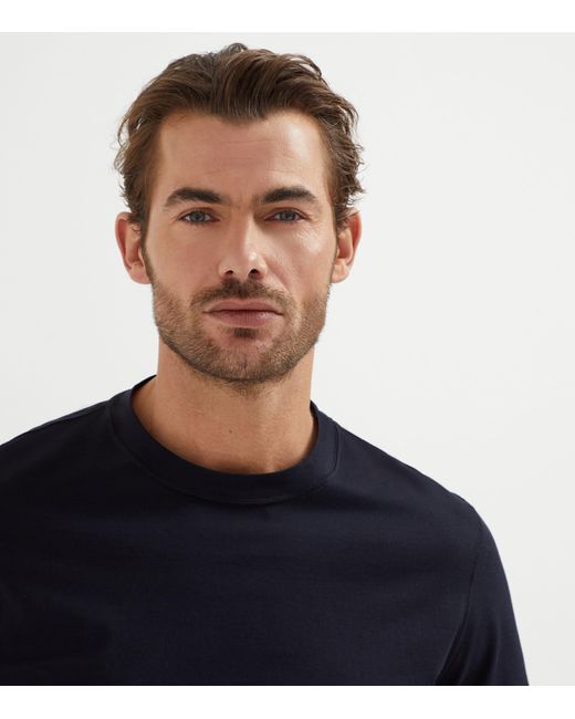 Brunello Cucinelli Black T-Shirts for men
