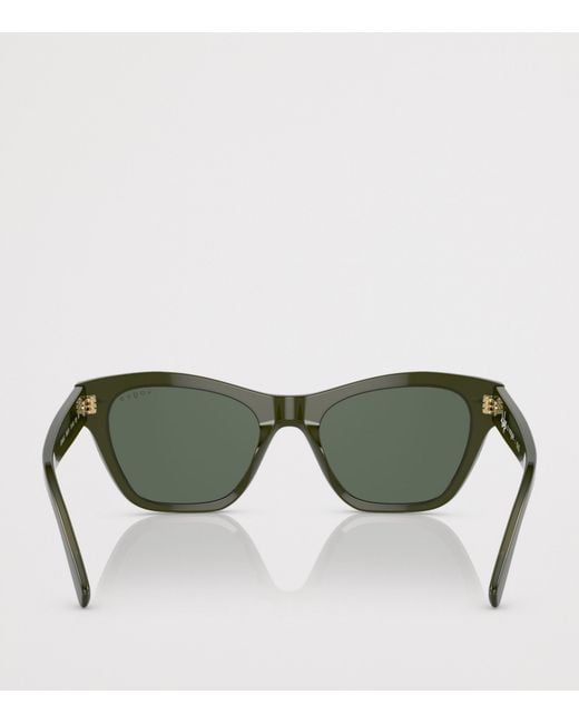 Vogue Green Acetate Cat Eye Sunglasses