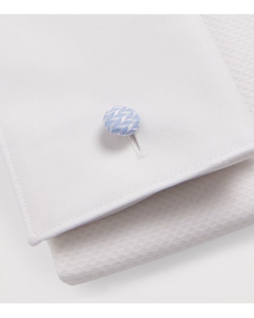 Eton of Sweden White Pique-Front Slim-Fit Shirt for men