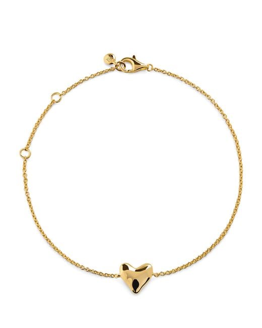 Monica Vinader Metallic Vermeil Heart Chain Bracelet