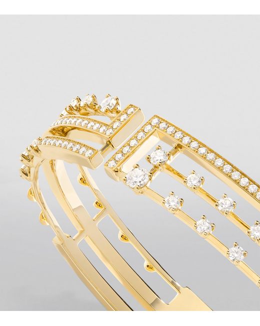 Marli New York Metallic Large And Diamond Avenues Bangle