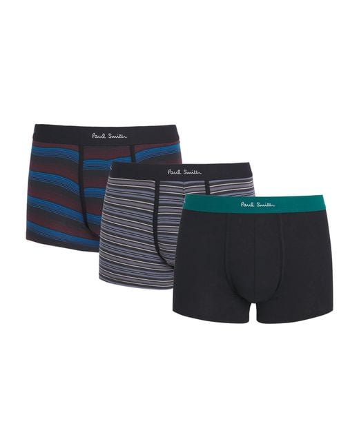 Paul Smith Blue Stretch-Cotton Trunks for men