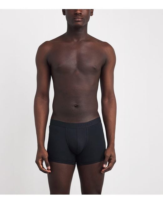 Hanro Blue Cotton-Blend Essential Trunk for men