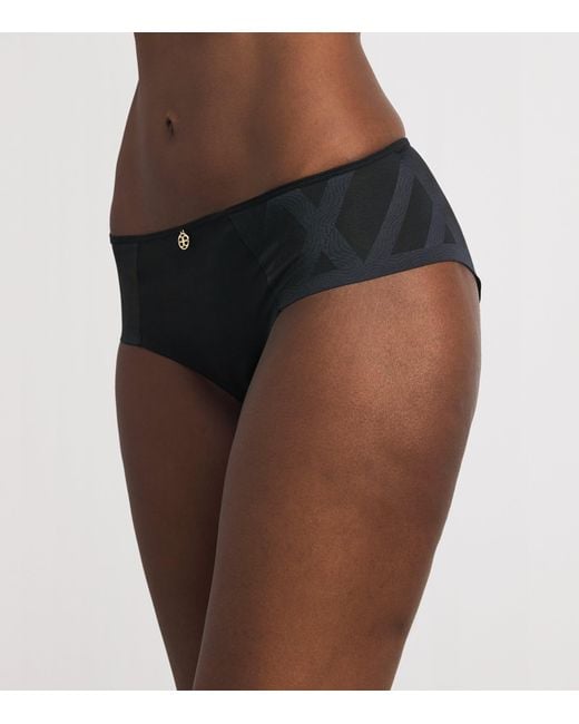 Chantelle Black Shorty Glaze Briefs