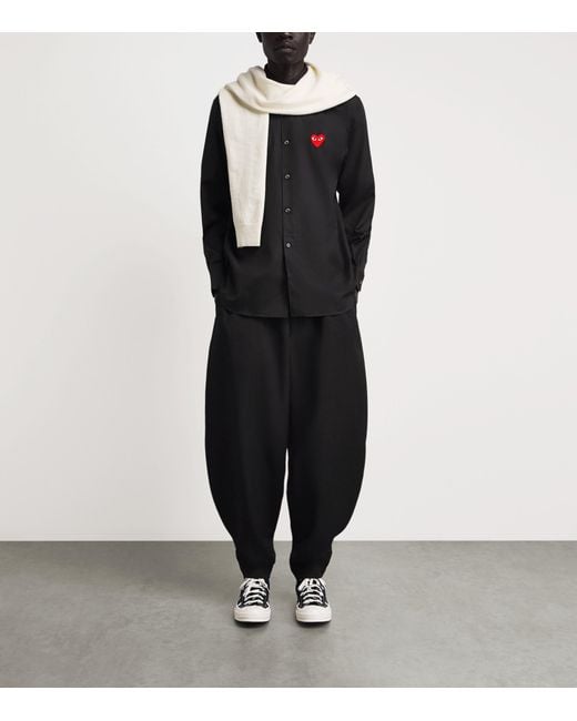 COMME DES GARÇONS PLAY Black Long-Sleeve Heart Shirt for men