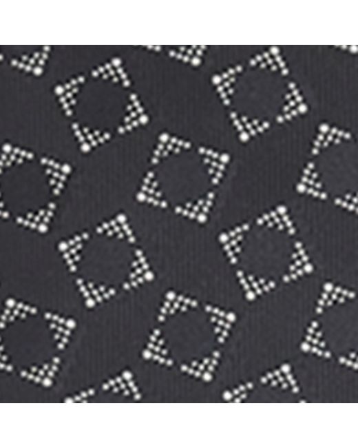 Giorgio Armani White Silk Geometric Jacquard Tie for men