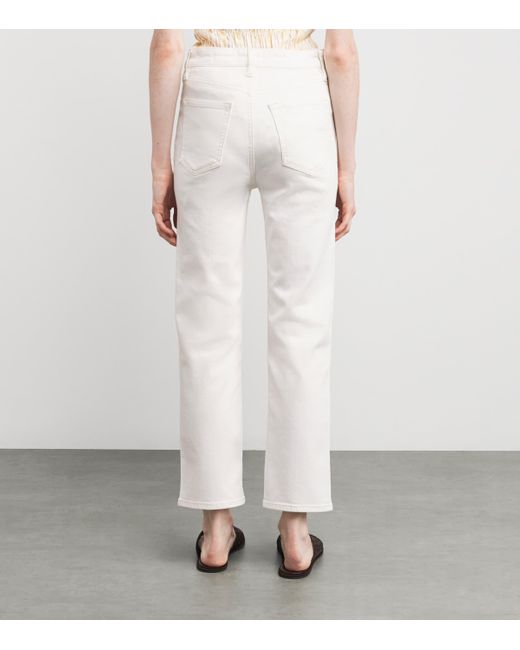 FRAME White The Pencil Crop Jeans
