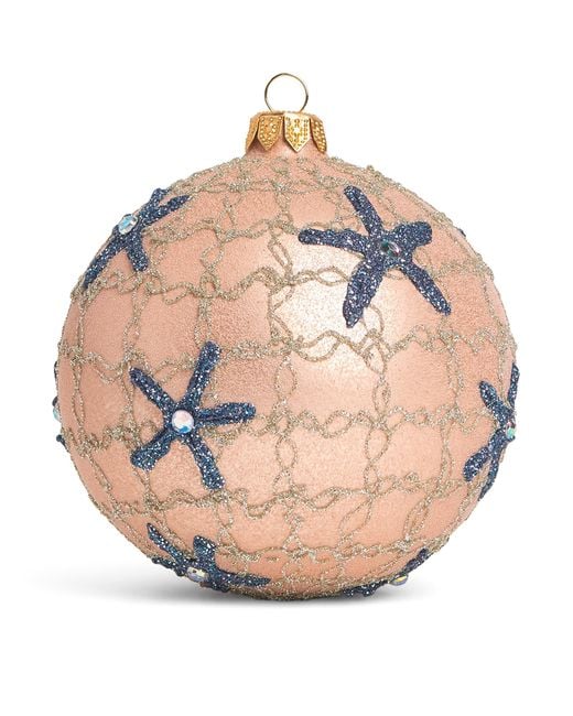Harrods Pink Embellished-Starfish Net Bauble
