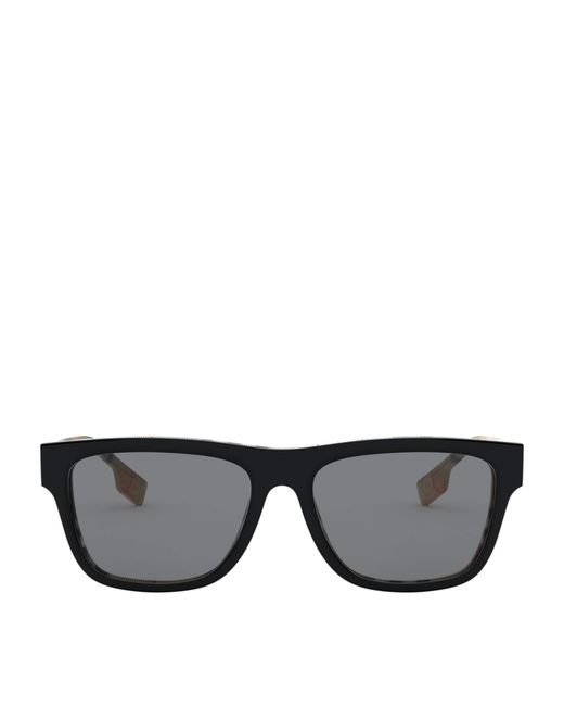Burberry Black Acetate Square Sunglasses for men