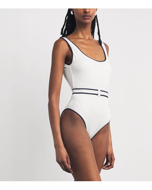 Melissa Odabash White Rio Belted Swimsuit