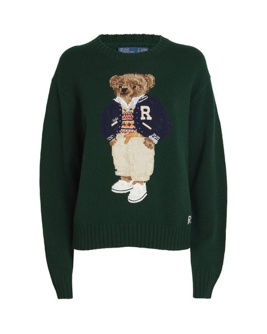 Polo Ralph Lauren Green Preppy Polo Bear Sweater