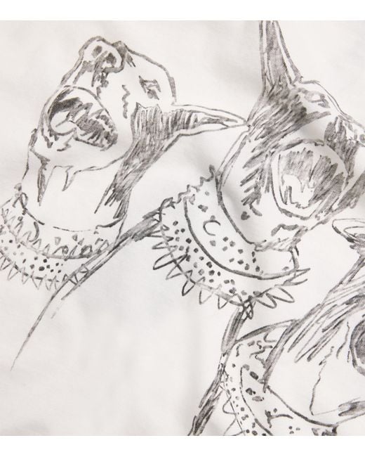 Represent White Cotton Thoroughbred Logo T-Shirt for men