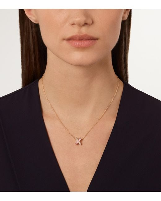 Chaumet Metallic Diamond And Sapphire Jeux De Liens Pendant Necklace