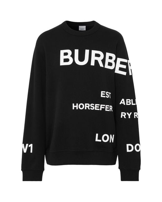 Burberry Black Horseferry Print Sweatshirt for men