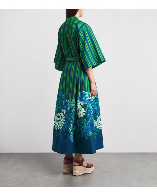 ALÉMAIS Green Organic Cotton Margo Midi Tunic Dress