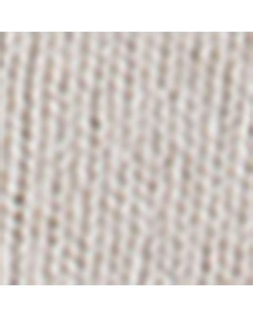 Brunello Cucinelli White Cashmere Ribbed Socks for men
