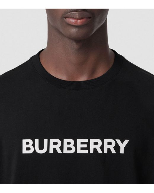 Burberry Black Oversized Logo T-shirt for men