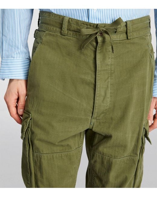 Polo Ralph Lauren Green Twill Cargo Trousers for men