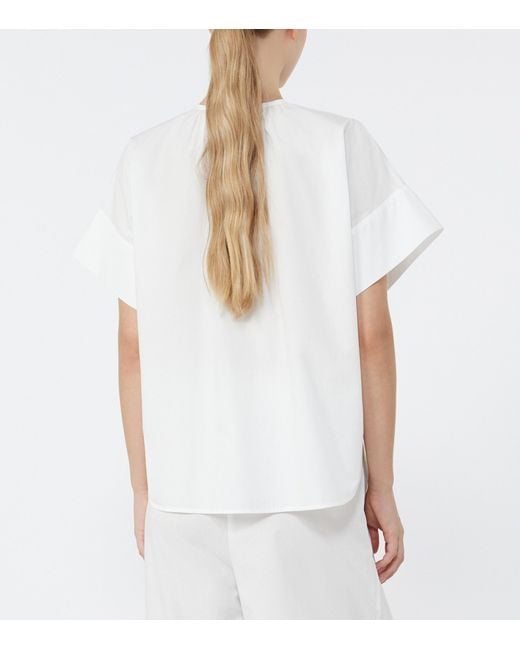 Weekend by Maxmara White Cotton Poplin Blouse