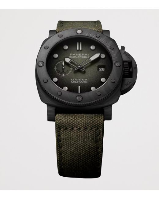 Panerai Gray Stainless Steel Submersible Marina Militare Watch for men