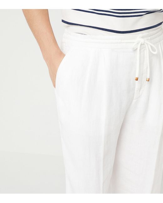 White Tailored Drawstring Waist Wide Leg Trouser | PrettyLittleThing