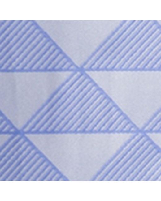 Prada Blue Silk Triangle Skinny Scarf