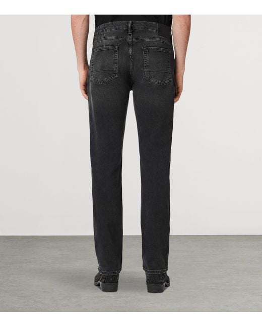 AllSaints Gray Sid Comfort Skinny Jeans for men