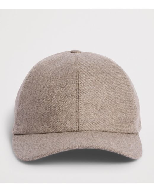 Borsalino Brown Wool-Cashmere Hiker Cap for men