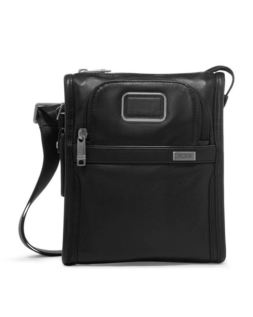 Tumi Black Alpha 3 Leather Cross-body Bag