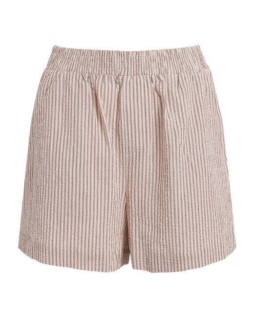 Varley Natural Cotton Stripe Darina Shorts