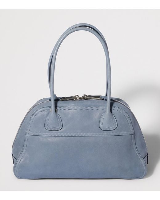 Miu Miu Blue Large Nappa Leather Vivant Top-Handle Bag