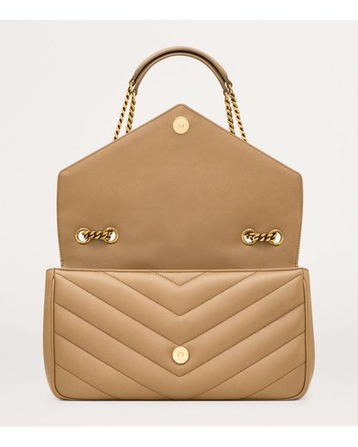 Saint Laurent Natural Medium Loulou Shoulder Bag