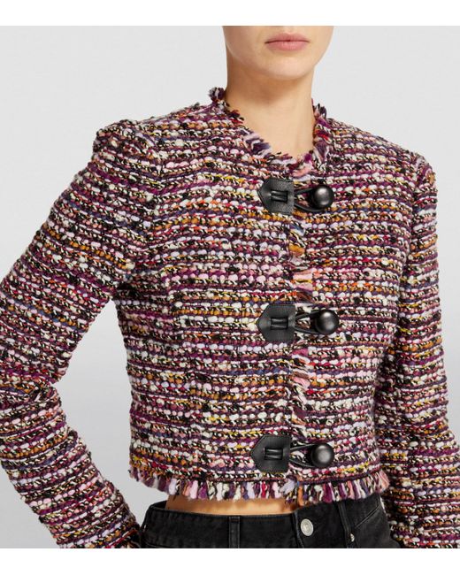 Isabel Marant Purple Cropped Gradilia Jacket