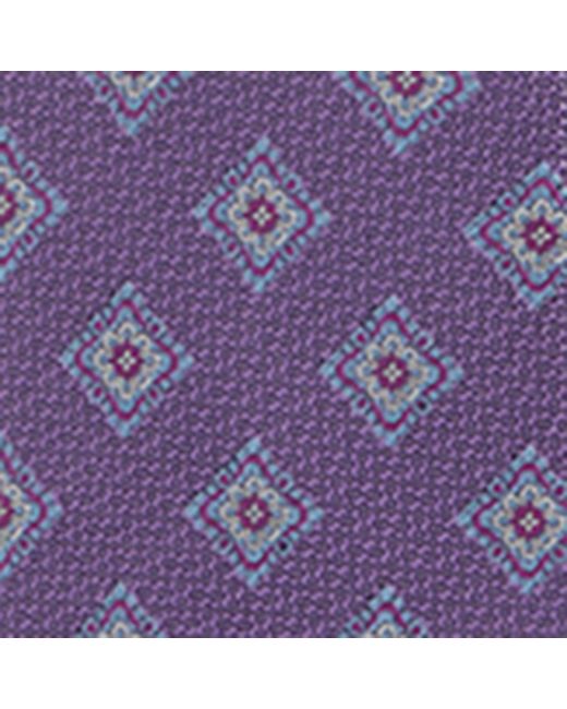 Canali Purple Silk Patterned Tie for men