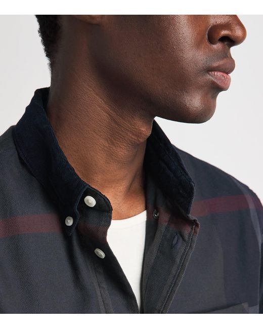 Barbour Blue Cotton Tartan Dunoon Shirt for men