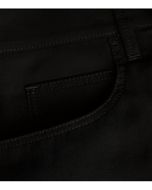 Giorgio Armani Black Stretch-Cotton Chinos for men
