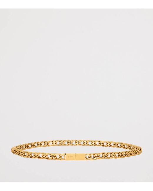 Saint Laurent Natural Thin Chain Belt