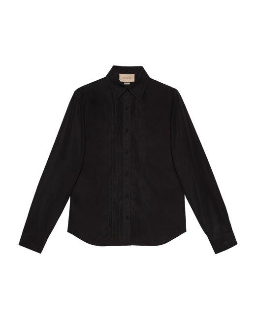 Gucci Black Cotton Long-sleeved Shirt for men