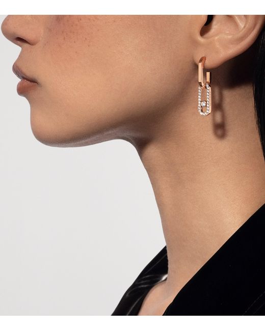 Messika Metallic Move Link And Diamond Drop Earrings