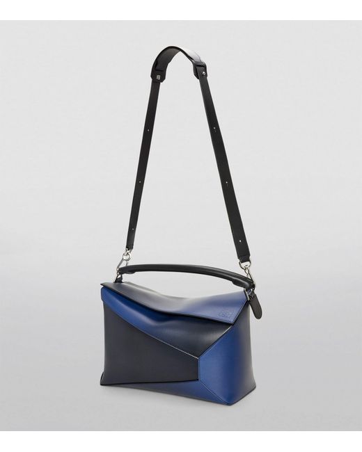 Loewe Blue Large Puzzle Edge Top-handle Bag