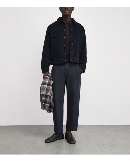 Wax London Blue Organic Cotton Kirt Trousers for men