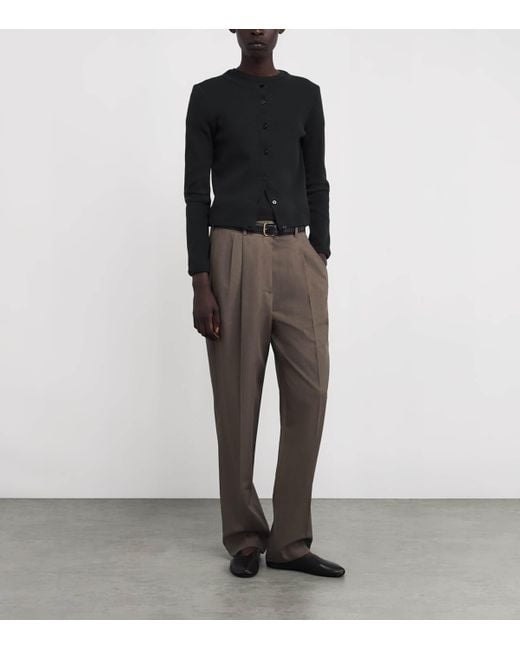 The Row Black Gretas Cotton Top