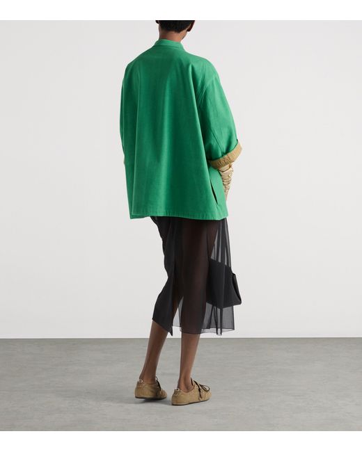 Prada Green Old Piqué Blouson Jacket