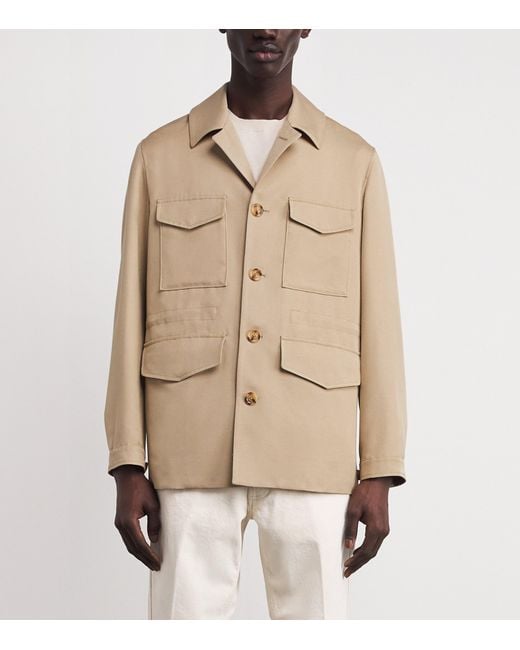 Lardini Natural Virgin Wool Field Jacket for men