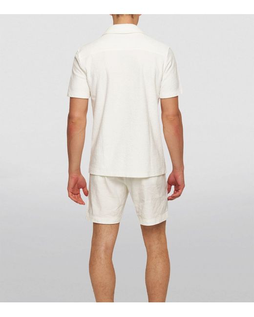 Orlebar Brown White Cotton Howell Shirt for men