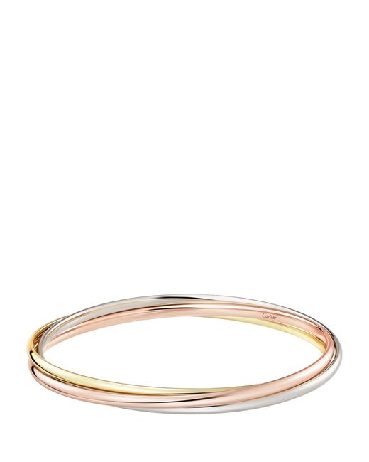 Cartier Natural Small White, Rose And Yellow Gold Trinity Bracelet