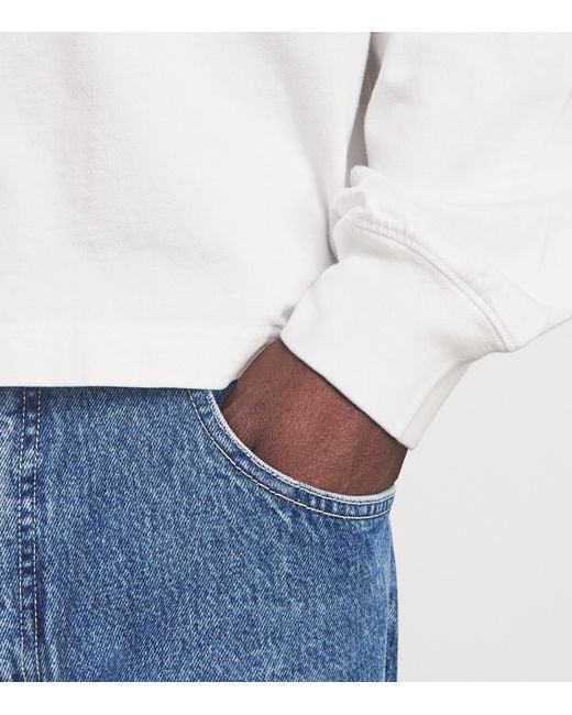 Agolde White Cotton Asha Long-Sleeve T-Shirt for men